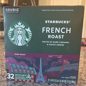 STARBUCKS K-CUPS.  32 total.  K-Cup pods.